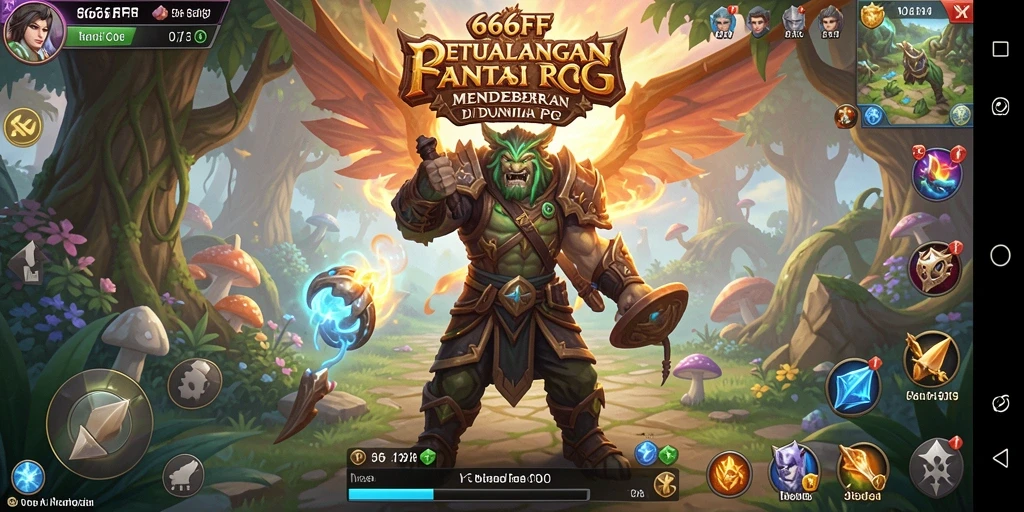 Gameplay asyik di dunia fantasi RPG 666FF.