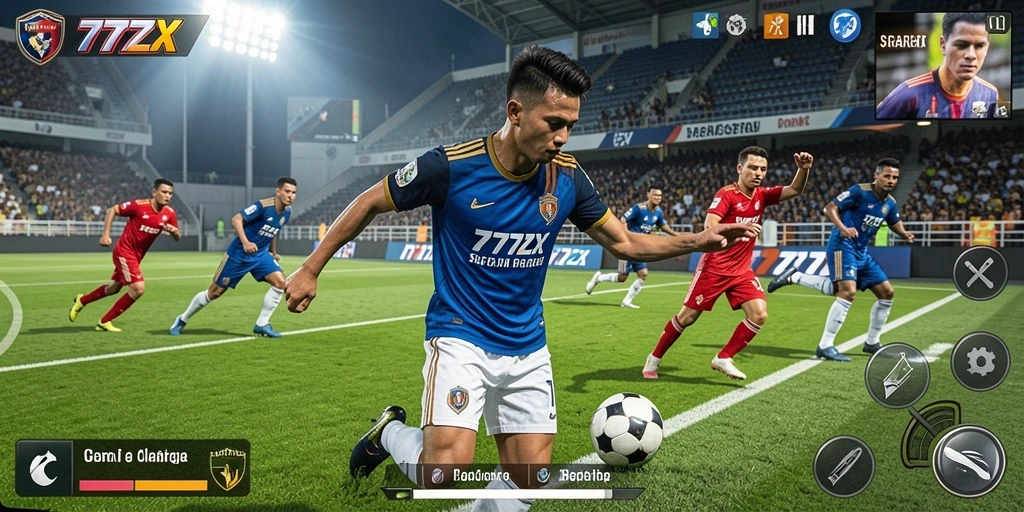 Tampilan menarik dari gameplay olahraga seru 777ZX.