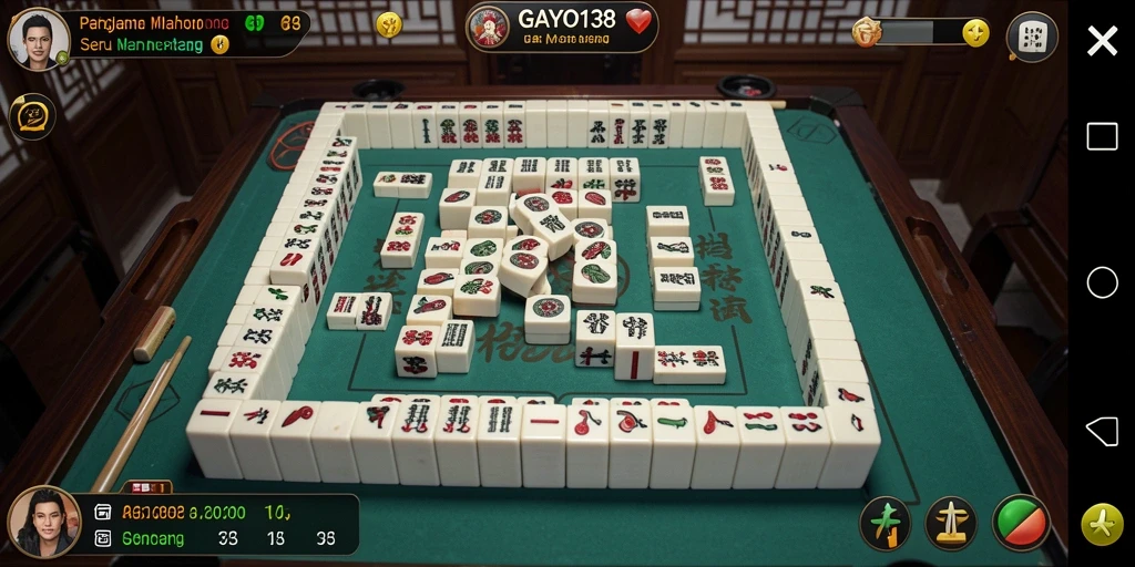 Tampilan menarik dari gameplay Mahjong di GAYO138.