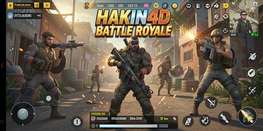 Screenshot gameplay HAKIN4D dengan aksi pertempuran intens.
