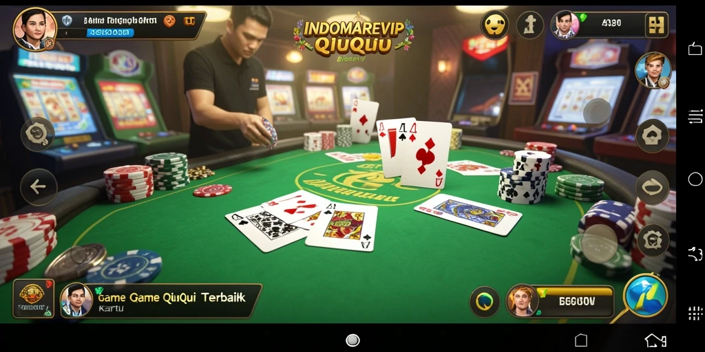 Tampilan gameplay seru QiuQiu di INDOMAREVIP.