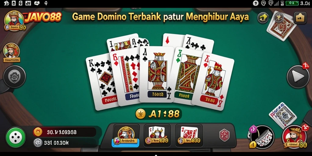 Tampilan menakjubkan dari gameplay Domino di JAVO88.