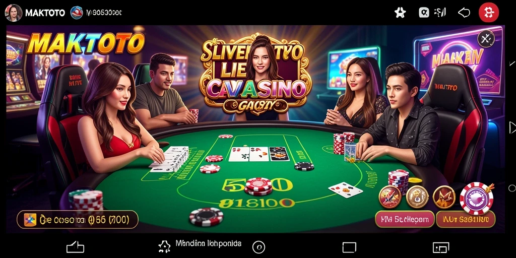 Tampilan gameplay seru di MAKTOTO Live Casino dengan dealer langsung.