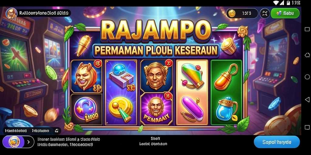 Tampilan menarik dari gameplay Slot RAJAMPO dengan beragam tema.