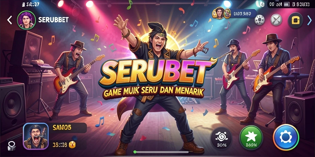 Tampilan gameplay interaktif dan penuh warna di SERUBET.